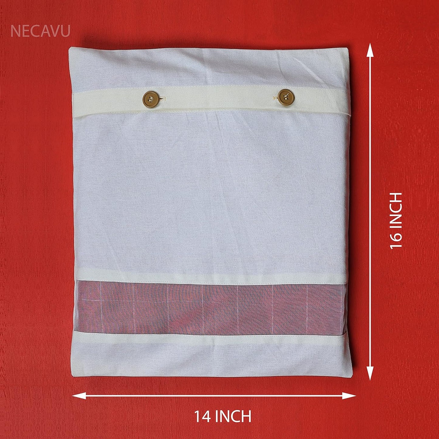 NECAVU set of 12 cotton saree covers for storage | cotton saree bags storage with transparent mesh window | Eco-friendly and reusable saree bags for wardrobe (Off-White(6) + Green(6))