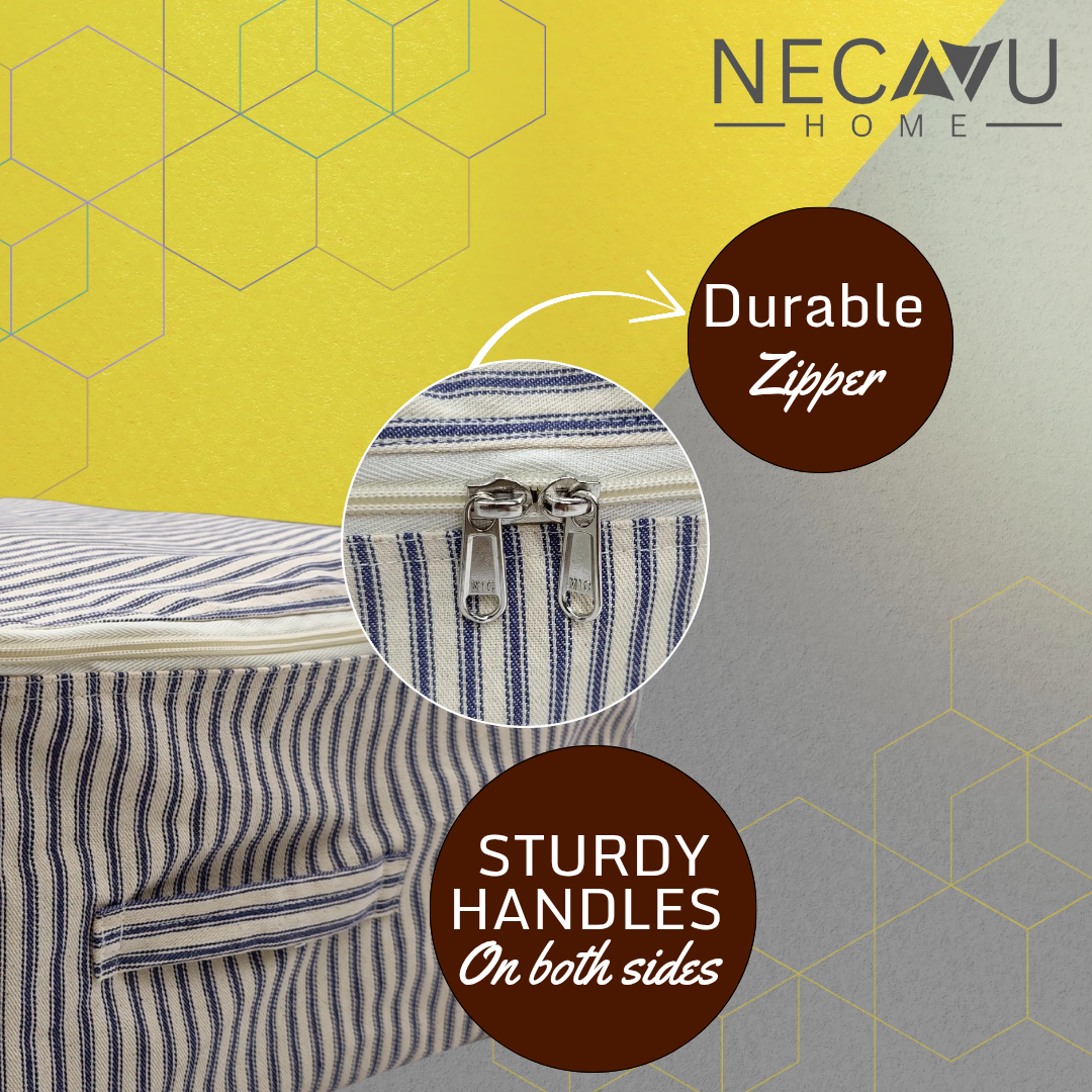 Product with durable zipper and sturdy handles on both sides, branded as NECAVU Home.
SKU: NC-SRO-BLU