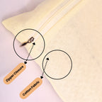 Cream saree bag with zipper closure and cotton fabric (NC-SRZ-OWT)