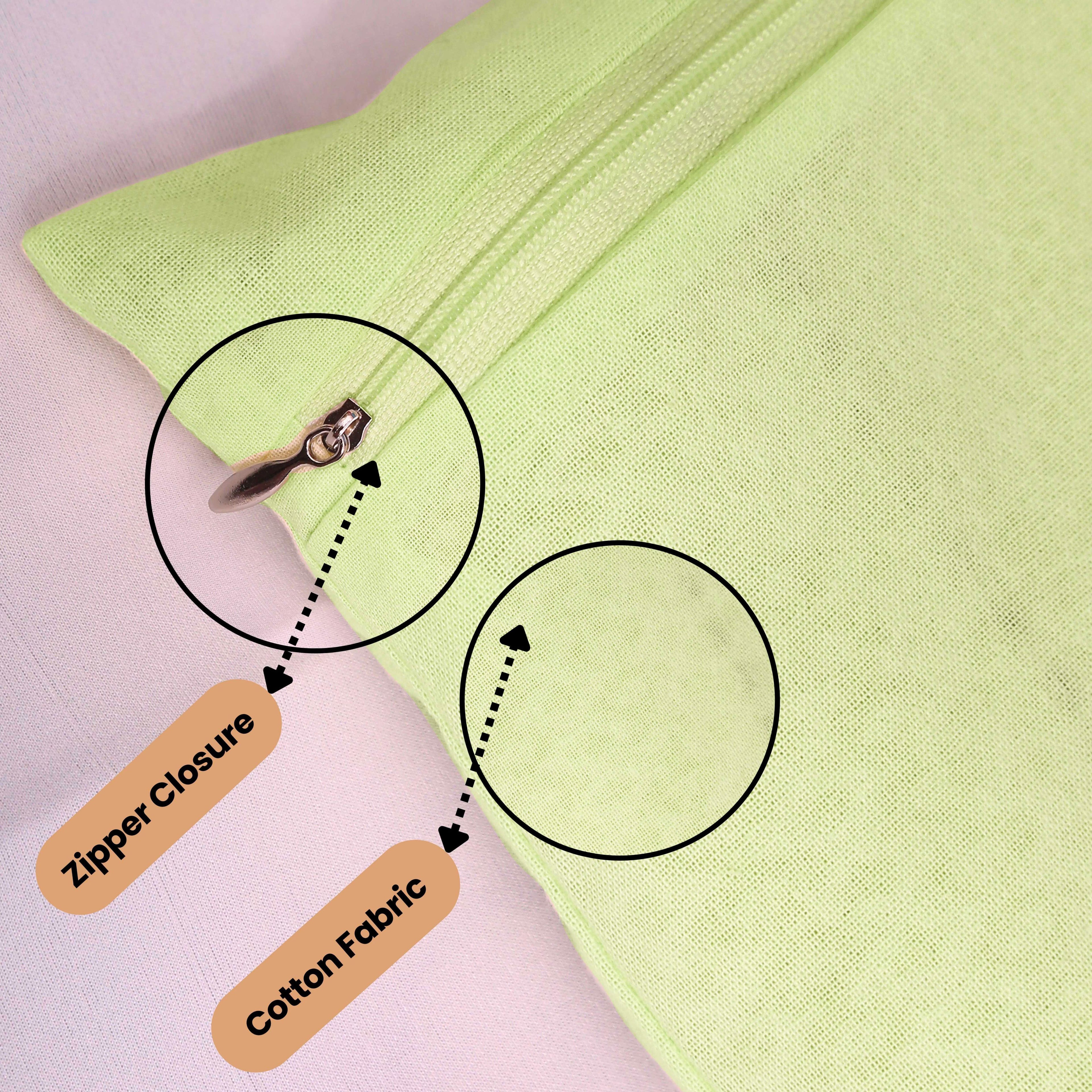 Green Saree bag with zipper closure and cotton fabric details (NC-SRZ-GRN)