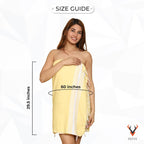 PATVY Cotton Bath Towel (Pack Of 1, Yellow), 152.4 Centimeters, 75 Centimeters, 90 TC PT-HMM-YLW