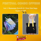 Buy 3 Hammam Towels, Get TREO Tote for just ₹400