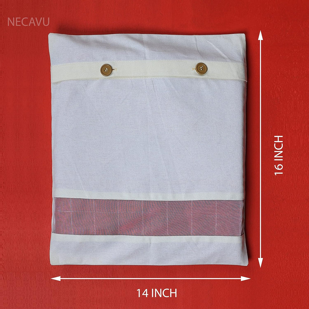 NECAVU set of 12 cotton saree covers for storage | cotton saree bags storage with transparent mesh window | Eco-friendly and reusable saree bags for wardrobe (Off-White(6) + Green(6))
PT-SRB-OWT