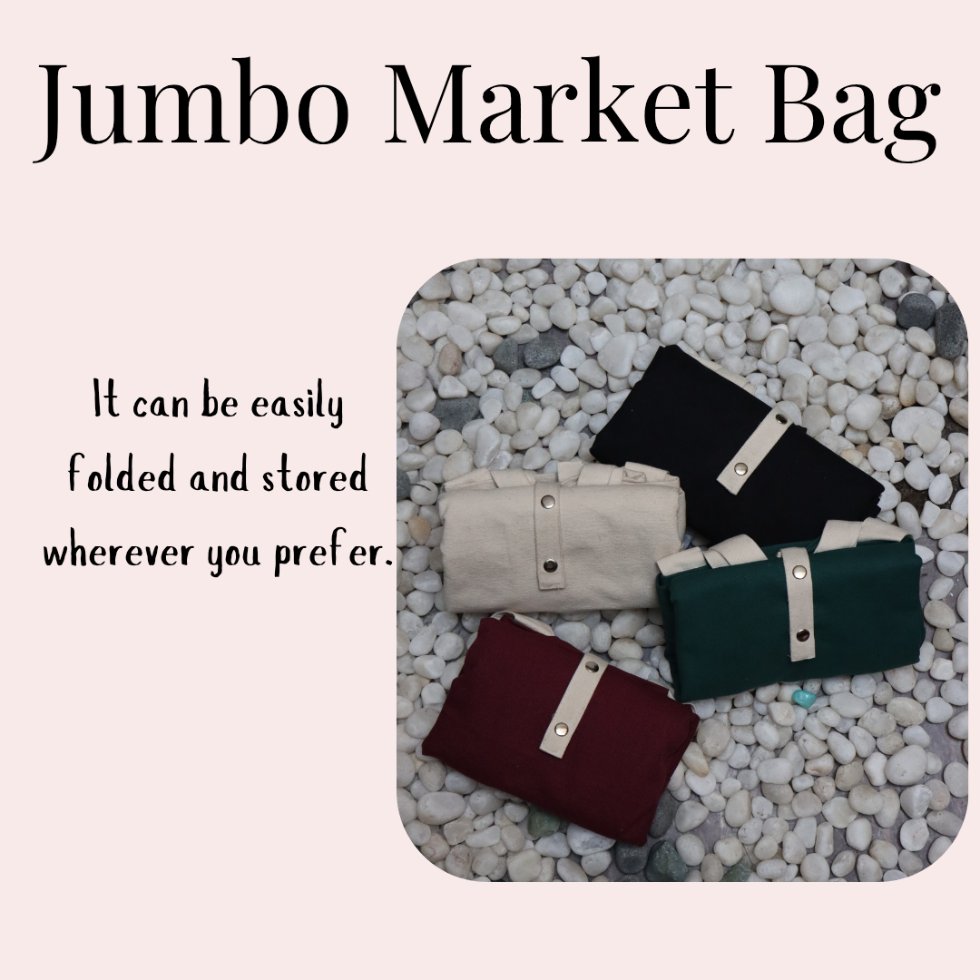NECAVU Smart Shop Bundle | 1 Market Bag + 1 Set Grocery Bags (Pack of 2) | Eco-Friendly & Reusable Shopping Bag Combo